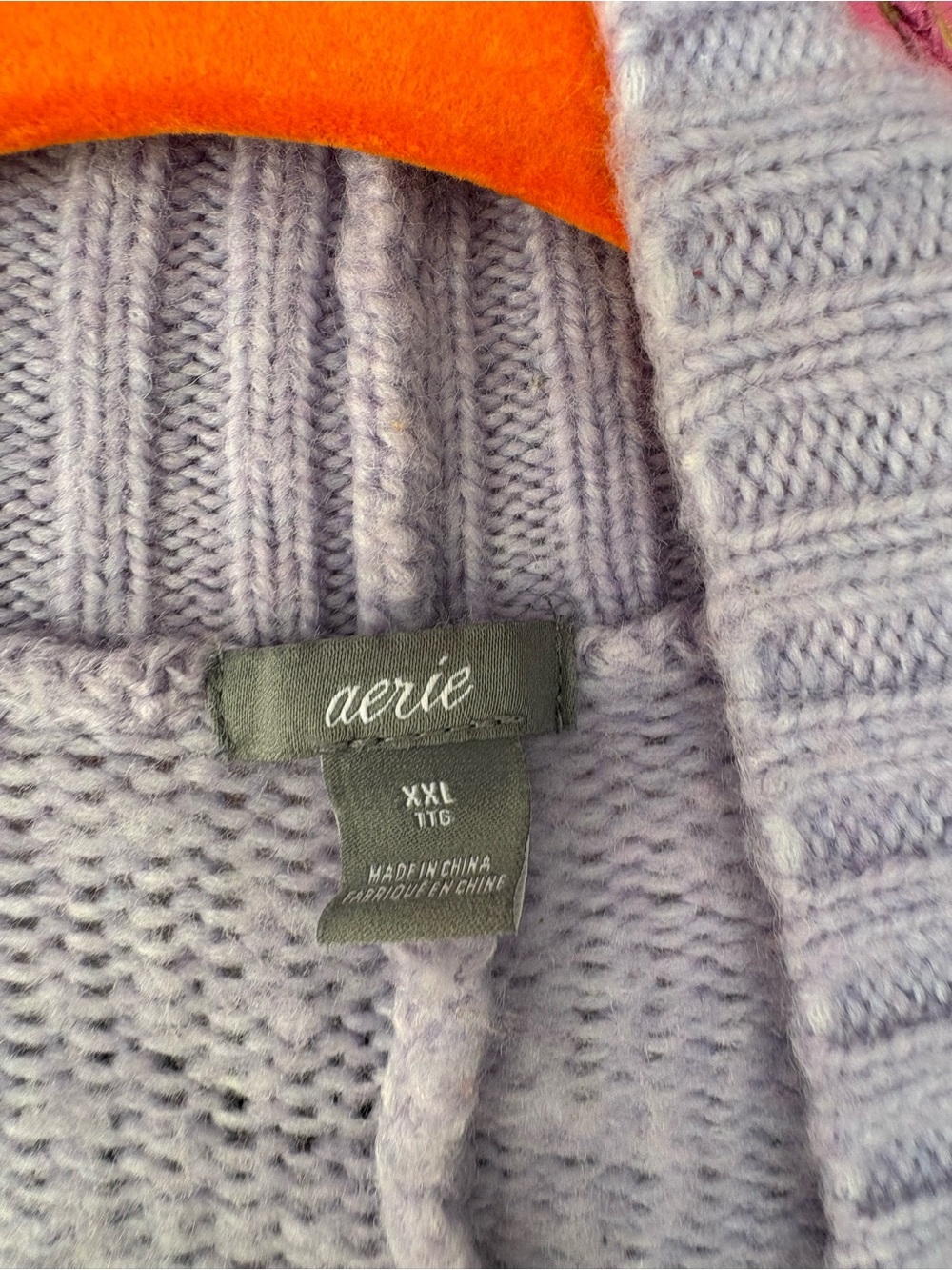aerie Lavender Open-Front Pocket Cardigan Sweater - Picture 3 of 4
